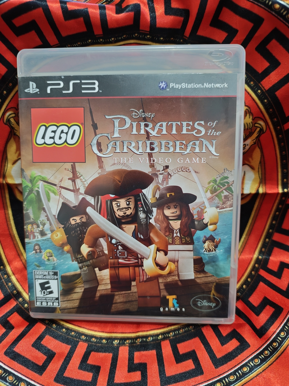 Lego PS3 Pirates of the Caribbean Video Game - Red & Brown Artwork